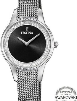 Festina Quarzuhr F20494/3, Armbanduhr, Damenuhr, Edelstahlarmband, Ø 30 mm