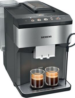 SIEMENS Kaffeevollautomat EQ500 integral TP516DX3, App-Steuerung, Doppeltassenfunktion, intuitives Farbdisplay, automatische Dampfreinigung, edelstahl