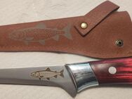 Anglermesser mit Scheide inkl. Gravur Forelle - Osterode (Harz)