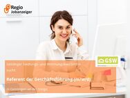 Referent der Geschäftsführung (m/w/d) - Geislingen (Steige)