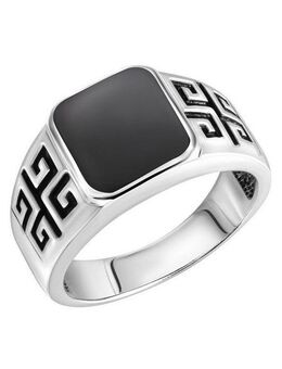 Firetti Fingerring Schmuck Geschenk Silber 925 Silberring Mäander, mit Lapislazuli oder Achat