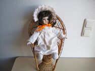 Porzellan/Stoff-Puppe,Alt,ca. 35 cm - Linnich