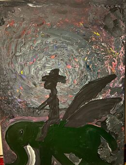 Abstraktes Acrylgemälde - Leipheim Zentrum