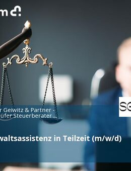 Rechtsanwaltsassistenz in Teilzeit (m/w/d) - Augsburg