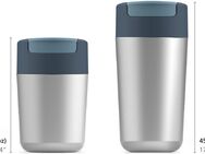 Joseph Joseph Coffee-to-go-Becher Sipp™ Steel, Edelstahl, (Reisebecher) mit Klappdeckel, auslaufsicher, vakuumisoliert, 454 ml