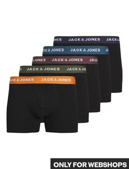 Jack & Jones Trunk JACOLIVER – Elastische Boxershorts mit Stretch und Bund (Packung, 5-St) bedruckt, modisch, regular fit, Jersey