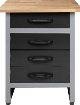 ONDIS24 Werkbank Bernd, (Set), höhenverstellbar, 4 Schubladen, ca. 60x60x85 cm