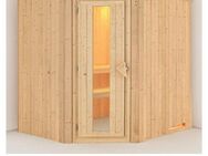 Karibu Sauna Laila, BxTxH: 196 x 170 x 198 cm, 68 mm, (Set) 3,6-kW-Plug & Play Ofen mit integrierter Steuerung