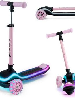 Kinderkraft Tretroller RAKET, für Kinder, mit Bremse und leuchtenden Vorderrädern