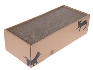 zooplus Basics Box mit 4 Kratzbrettern - L 44 x B 20 x H 12,5 cm