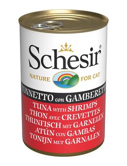 Sparpaket Schesir in Gelee 12 x 140 g - Thunfisch mit Garnele