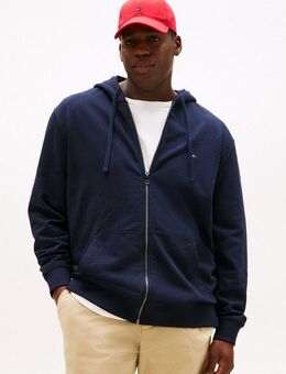 Tommy Hilfiger Big & Tall Kapuzensweatjacke BT-ESSENTIAL TERRY ZIP THROUGH Große Größen, Kapuze mit Tunnelzug