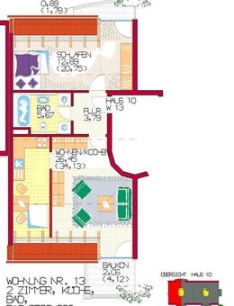 2 Zimmer DG Wohnung mit Balkon - Wasserburg (Inn)