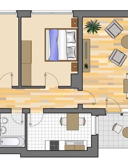 3-Zimmer-Erdgeschoss mit Dusche - Marl (Nordrhein-Westfalen)