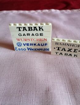 8 beschriftetete Lego Steine System 50erJahre, - Neuburg (Donau)