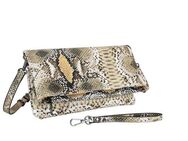 COLLEZIONE ALESSANDRO Clutch Holi Snake, als Clutch, Umhängetasche und Schultertasche tragbar