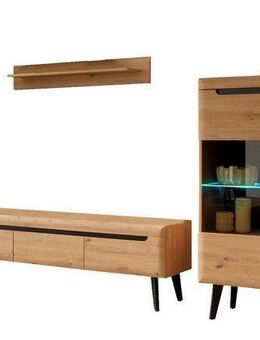 INOSIGN Wohnwand Torge, Anbauwand, Schrankwand, Mediawand, Wohnzimmer-Set, (Set, 4-St), Lowboard: 160x 40x 50 cm