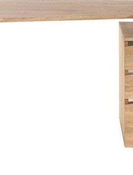 MCA furniture Schreibtisch Tori, Asteiche Massivholz geölt, mit 3 Schubladen, Breite 150 cm