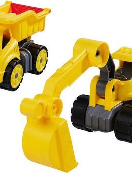 BIG Spielzeug-Baumaschine Power-Worker Mini, (Set, bestehend aus Kipper und Bagger), Sandspielzeug, Made in Germany