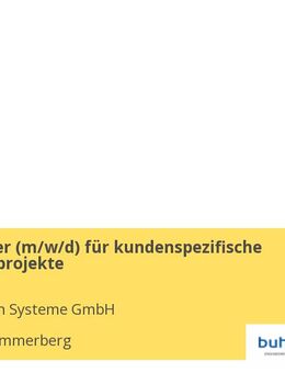 Projektleiter (m/w/d) für kundenspezifische Maschinenprojekte - Weiler-Simmerberg