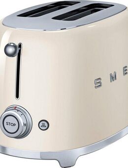 Smeg Toaster TSF01CREU, für 2 Scheiben, 950 W