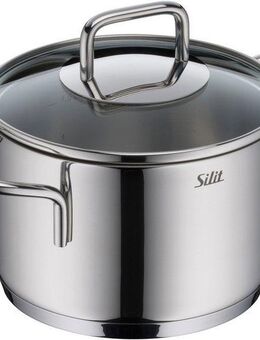 Silit Kochtopf Extra Cook, mit Glasdeckel, Edelstahl 18/10 (2-tlg), SiliTherm Universalboden, induktionsgeeignet, spülmaschinengeeignet