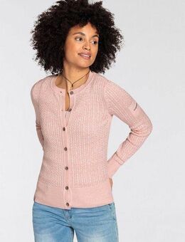 KangaROOS Strickjacke Strickjacke mit Zopfmuster in mélange Optik - NEUE-KOLLEKTION