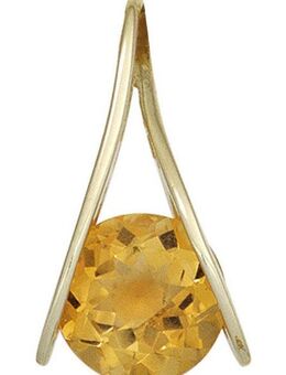 JOBO Kettenanhänger Anhänger mit Citrin, 375 Gold