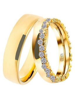 DOOSTI Trauring Schmuck Geschenk Silber 925 Trauring Ehering Partnerring LIEBE, wahlweise mit oder ohne Zirkonia