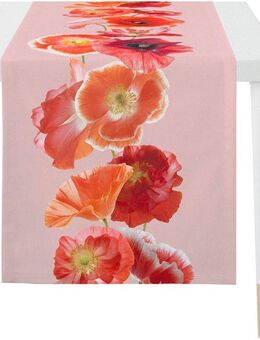 APELT Tischläufer 6854 SUMMERTIME, Sommerdeko, Sommer (1-tlg), mit Blumenmotiv, Digitaldruck, roter Klatschmohn
