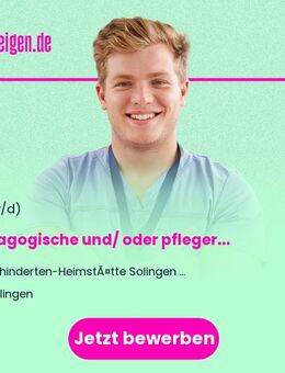 Pädagogische und/ oder pflegerische Fachkraft (m/w/d) in Teilzeit - Solingen (Klingenstadt)