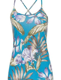 LASCANA Spaghettitop mit Alloverdruck, Sommertop, Jerseytop
