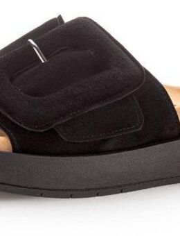 Gabor Pantolette, Plateau, Sommerschuh, Schlappen mit großer Zierschnalle