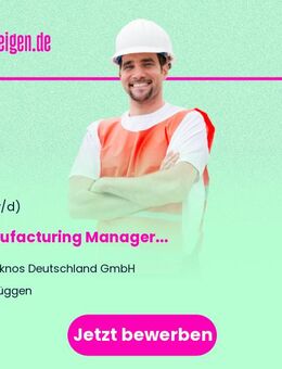 Manufacturing Manager (m/w/d) - Brüggen (Burggemeinde)