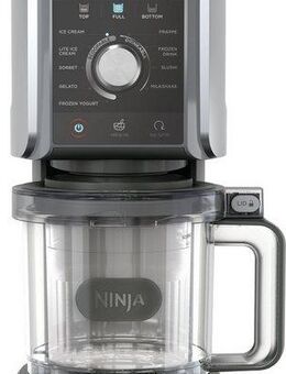NINJA Eismaschine NC502EU Creami Deluxe, 10-in-1 Eis-und Eisgetränkmaschine, 0,709 l, 800 W, Mit 3x 709 ml Deluxe Behältern und Deckeln