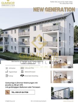 Vorankündigung!! Geräumige 4 ZKB Wohnung mit Terrasse** Top** KfW-Förderfähig * QNG - Schwandorf