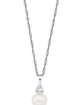 Amor Kette mit Anhänger 2016276, mit Zirkonia (synth) - mit Süßwasserzuchtperle