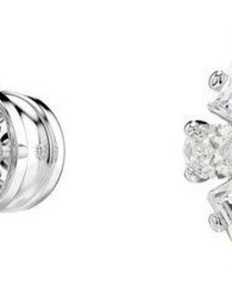 Swarovski Paar Ohrstecker Idyllia E Florere Schneeflocke, mit Swarovski® Zirkonia (synth)