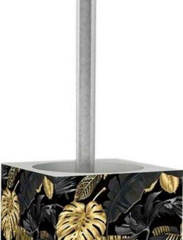 Sanilo WC-Garnitur Golden Leaves, Fliesen, (2-tlg), kräftige Farben, mit auswechlbarem Bürstenkopf