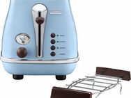 De'Longhi Toaster Incona Vintage »CTOV 2103.AZ«, 2 kurze Schlitze, 900 W, im Retro Look, azur