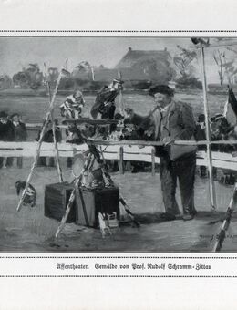 Kunstdruck : Affentheater ., Gemälde von Prof. Rudolf Schramm - Zittau , Blatt 25cm x 17cm , M7 - Görlitz