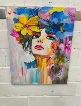 Bild Frau mit blumen - Gengenbach