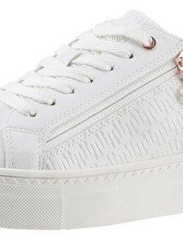 Tamaris Plateausneaker, Freizeitschuh, Halbschuh, Schnürer mit Besätzen und Glitzerdetails