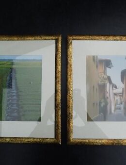 2 Bilderrahmen Wechselrahmen 26,5x32,5 cm Kunststoff mit Glas Deko bronzefarben zus. 5,- - Flensburg