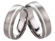 Wunderbare Partnerringe aus Titan und Silber T173 - Aholming