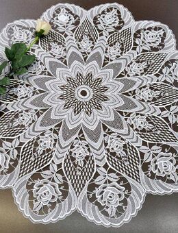 Stickereien Plauen Tischdecke Rosentraum