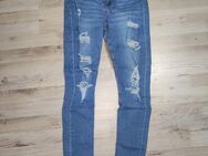 Damen Skinny/Ripped Jeans Blau Größe 38 H&M - Rodewald