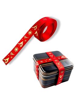 470x1cm Geschenkband Schleife Dekoration Verpackung Band Schlaufe Rot Goldfarbe 7,90€* - Villingen-Schwenningen