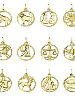 Vivance Kettenanhänger 925/- Sterling Silber vergoldet Sternzeichen Fische
