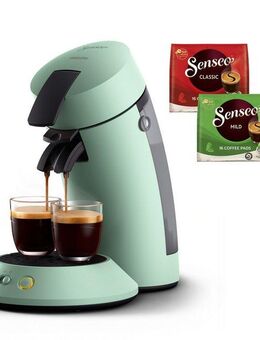Philips Senseo Kaffeepadmaschine Original Plus CSA210/80, mit zwei Kaffee-Einstellungen, aus 28% rec. Plastik, inkl. Gratis-Zugabe (Wert 5 € UVP)